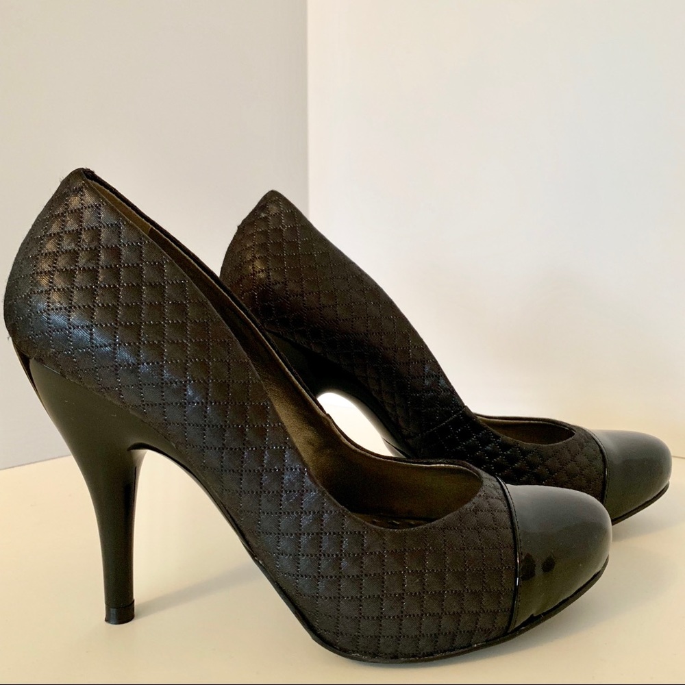 BCBGirls Black Quilted Pump 6.5